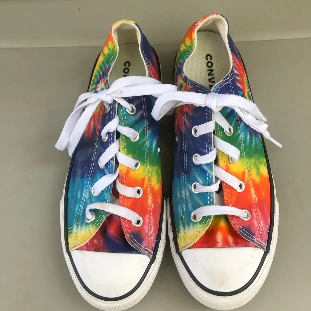 Converse Kids' Low Top Tie-Dye Sneakers - Multicolor Size 3